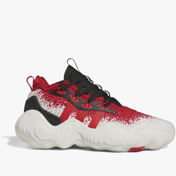 Adidas Tray Young 3 Basketball Shoes Mens Size 10/ W 11.5, Red Black, White NIB - Picture 11 of 12